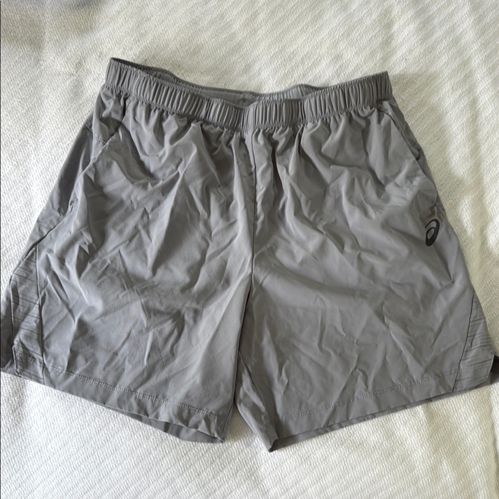 Asics Gray Athletic Shorts Lightweight Performance